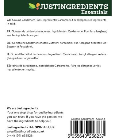 JustIngredients Essentials Organic Cardamom Ground 250 g - Buy Online on SooperMarket.com