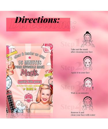 Niacinamide Sheet Mask Hydrating & Soothing Face Mask Fifteen Minutes Pore Invisible Facial Mask Korean Face Mask Improves Skin Face Care Skin Care Sets For Women for All Skin Types - Buy Online on SooperMarket.com