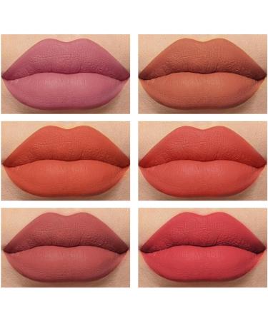 Hudhowk's 6-Part Sexy Lipstick Set | Long-Lasting Matte Velvet | Waterproof & Moisturizing | Non-Stick Lipsticks for All-Day Wear - Buy Online on SooperMarket.com