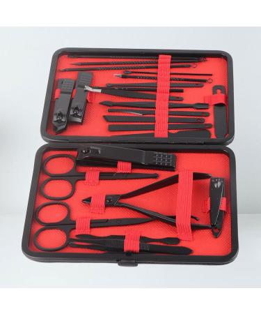 23 Pieces Black Stainless Steel Nail Clippers Set with Incisive Edges and Easy to Carry Nail Clipper Kit Ages Suitable for Hand and Foot Care Needs - Buy Online on SooperMarket.com