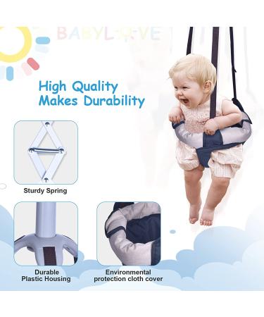 IECOPOWER Doorway Jumper - Durable Baby Bouncer & Swing with Steel Spring - Adjustable Seat Bag - Easy Installation - Ages 6 Months + (Red) - Buy Online on SooperMarket.com