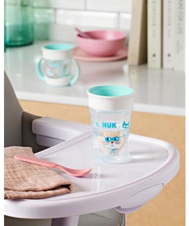 Nuk Magic Cup & Mini Magic Cup Duo-Set | Leak-Proof BPA-Free | 360 Drinking Rim | Ideal for 6-8 Months | 160ml & 230ml | Mint Mouse (Turquoise) | International Shipping Available - Buy Online on SooperMarket.com