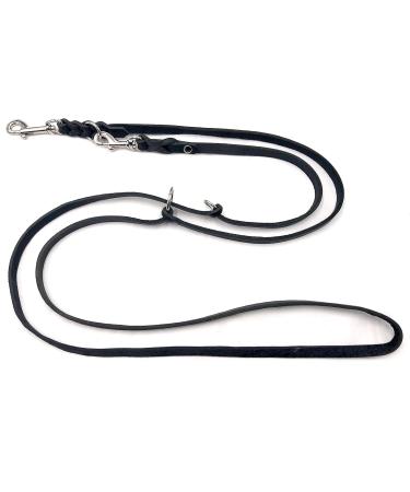 Adjustable Dog Liner for Small & Large Dogs - 2.40m Black Double Linen Leash - Buy Online on SooperMarket.com