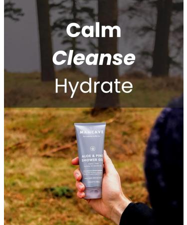 ManCave Aloe + Pine Shower Gel 200ml for Men | Sensitive Skin | Sulphate-Free & Vegan | Made in England | Recycled Tube | Natural Formulation - Buy Online on SooperMarket.com