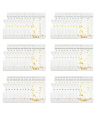 Smilcloud 60 bags breast milk bag 250ml BPA-free breast milk storage bags milk bag for breast milk double zipper.