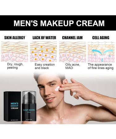 Men's Makeup Face Cream Mens Concealer Mens Face Moisturiser White Concealer Dark Circle Concealer Hydrating Face Cream Face Care for Even Skin Tone Moisturizing Spots Covering 50g - Buy Online on SooperMarket.com