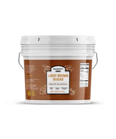Light Brown Sugar By Unpretentious Baker, 1 Gallon, Made With Cane Molasses, Perfect For Desserts, Meat & Fruit 7 Pound (Pack of 1)