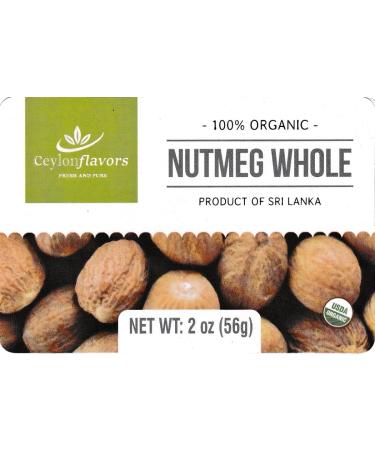 Nutmeg Seeds Whole 56g (2oz) Premium Grade Shell Removed and Cleaned A Quality Ceylon Cinnamons Product - Buy Online on SooperMarket.com