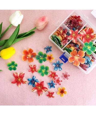 100PCS Glutinous Edible Rice Paper Flower Shape Cake Baking Decoration Edible Flower for Cake Toppers Birthday Wedding Party Cupcake Food Decorations Rice Paper Cupcake Topper Decoration - Buy Online on SooperMarket.com