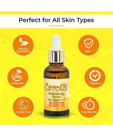 CAROT S Skin Brightening Serum - 1 fl oz | Dark Circles, Wrinkles & Spots Remover with Carrot Oil & Vitamin A - Buy Online on SooperMarket.com