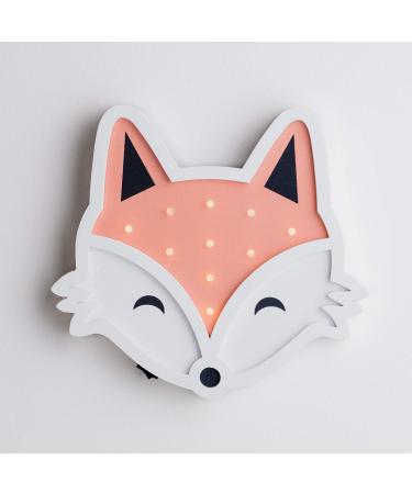 Lights4fun 10 LED fox children's room night light warm white timer battery operated 25cm