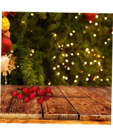 HOMSFOU 25 Pcs Artificial Berry Cuttings Christmas Holly Berry Red Berries Decoration Artificial Red Berry Stems Branches Christmas Berry Branches Red Cherry Foam Flower Arrangements Red 50X5.5CM - Buy Online on SooperMarket.com