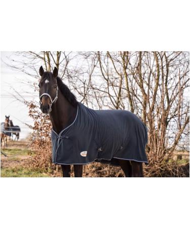 Marengos Economic Sweat Rug for Horses - Breathable Fleece Transport Blanket with Removable Cross Strap - Dark Blue 115cm - Buy Online on SooperMarket.com