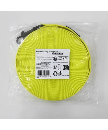Looxmeer 7m Neon Yellow Dog Tow Line - Tear-Resistant Leash with Hand Loop & D Carabiner for Training | International Shipping Available - Buy Online on SooperMarket.com