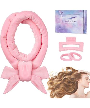 CORATED Heatless Curling Rod Headband - 60 Extra Long Soft Hair Curlers for Overnight Curls - No Heat Styling for Short & Long Hair - Pink - Buy Online on SooperMarket.com
