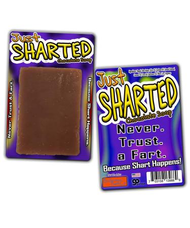 Just Sharted Chocolate Soap - Funny Novelty Bath Bar for Unisex | Perfect Gift for Secret Santa White Elephant & Stocking Stuffers - Buy Online on SooperMarket.com