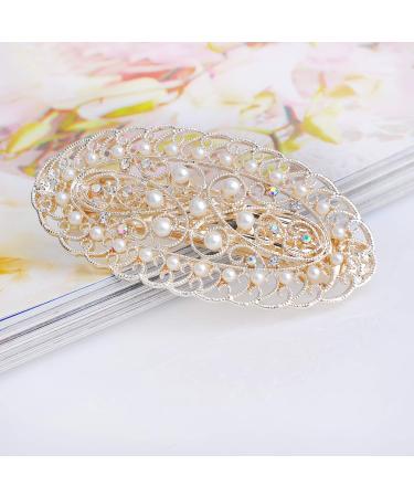 IPINK Pearl Flower Hair Clip Barrette - Elegant Women's Hairpin - Buy Online on SooperMarket.com