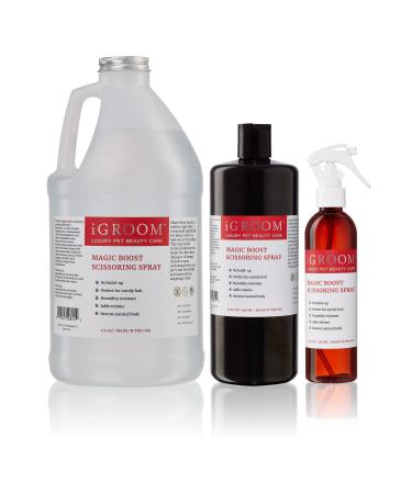 iGroom Magic Boost Dog Scissoring Spray, Luxury Pet Beauty Care, Adds Volume, Restores Natural Body, Made in USA 8 Ounce