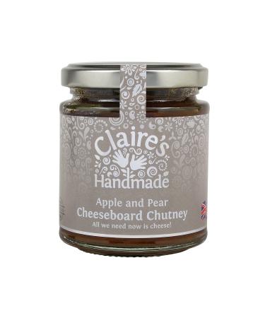 Claire's Handmade | Apple and Pear Cheeseboard Chutney | Great with Cheese | Traditionally Made | Gluten Free | GMO Free | Suitable for Vegetarians & Vegans | 200g Jar