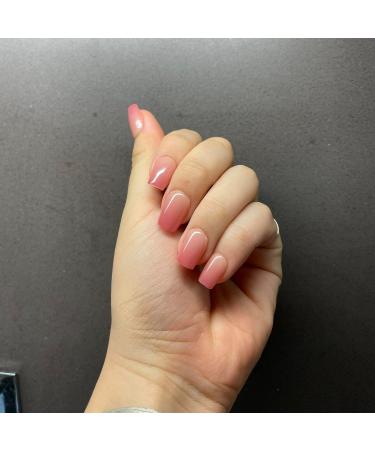 Danni & Toni 28 Self-Adhesive Gel Nail Stickers in Lost Horizon - Salon-Quality Manicure Set with Gradient Light Red Tips - Buy Online on SooperMarket.com
