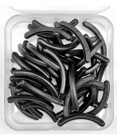Yumflan Eyelash Curler Refills 80 Pcs Eyelash Curler Pads Silicone Rubber Eye Lash Curler Refills for Universal Eyelash Curlers (Black)