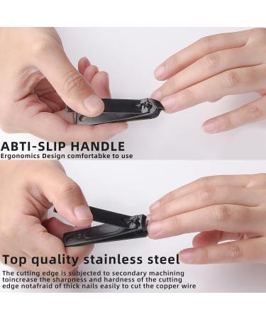 RedFlow 8 in 1 Manicure Set - Travel Nail Clipper Kit for Fingernails & Toenails | Premium Pedicure Tools (Black - Buy Online on SooperMarket.com