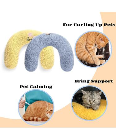 Odookon 2PC Cat Pillow - Washable Soft Fluffy Catnip Plush Toy & U-Shaped Neck Pillow for Pets - Perfect for Sleeping & Playing - Buy Online on SooperMarket.com
