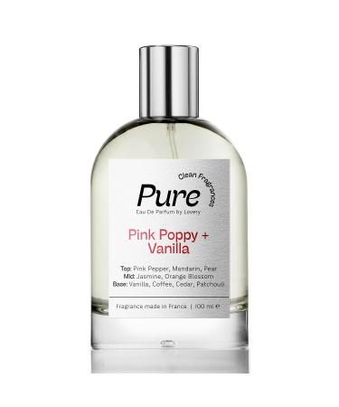 Valentines Gift Pure Pink Poppy & Vanilla Perfume for Women 100ml Clean Fragrance Perfumes for Womens Long Lasting Vegan Clean & Natural Ingredients Birthday Gifts for Mom Wife Girlfriend France PURE Poppy and Vanilla - Buy Online on SooperMarket.com