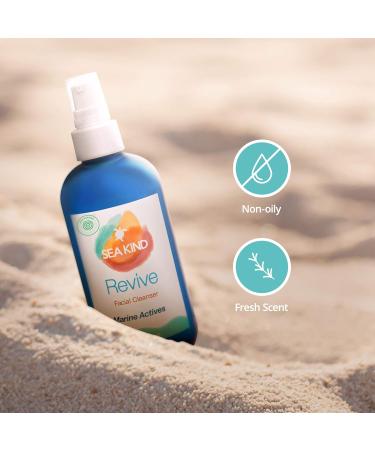 Revive Facial Cleanser - Natural Face Wash with Marine Actives Aloe Vera | Gentle Non-Drying Vegan | 8 fl oz - Perfect for All Skin Types - Buy Online on SooperMarket.com