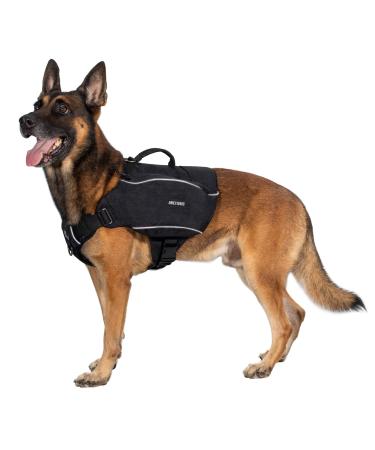 OneTigris CAMELUS Dog Backpack Tear Camping Hiking Dog Backpack for M/L Size Dogs (l Black) L Black