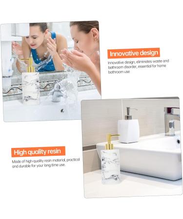 PRETYZOOM 1pc Simple Storage Decorative Bath Lovely Press-Type Liquids Shower Resin Supply Replacement Use White 19.00X7.00X7.00CM - Buy Online on SooperMarket.com