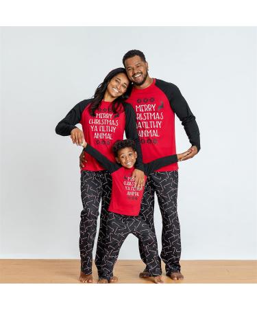 PatPat Family Matching Christmas Pajamas Set - Tree Snowflake & Letters Print - Red - Baby 9-12 Months - Buy Online on SooperMarket.com