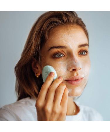 Foamy Solid Facial Cleanser for Dry Skin - Aloe Vera & Almond Milk 100% Vegan Plastic-Free 60g - Buy Online on SooperMarket.com