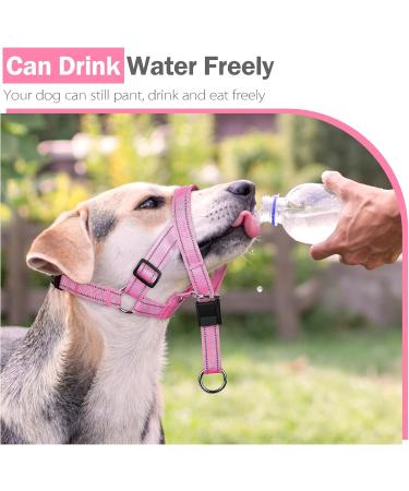 Adjustable Pink Dog Muzzle Halter for Strong Pulling - Weesiber Medium Size | No Pulling Leash Solutions - Buy Online on SooperMarket.com