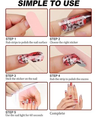 Kalolary Halloween Gel Nail Polish Stickers 20PCS Nail Adhesive Wrap Full Wraps Gel Nail Strips with Nail File and Stick for Halloween Nail Art Decor (UV/LED Lamp Required) (A) - Buy Online on SooperMarket.com