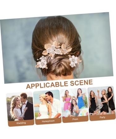 FOYTOKI 1 Set Leaves and Flowers Hair Comb Bridal Hair Accessories Bride Headdress Vintage Hair Accessories Headpiece for Wedding Decoration Womens Headpiece Flower Clips for Hair - Buy Online on SooperMarket.com