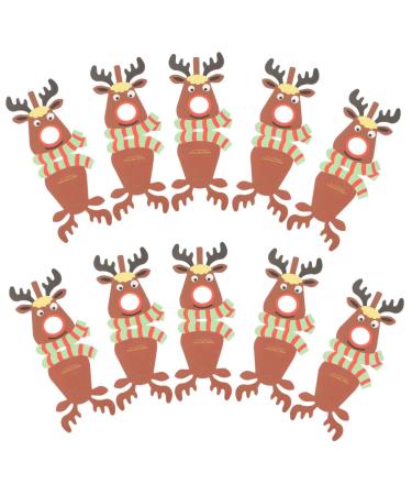 HOLIDYOYO 75 Pcs Lollipop Paper Card Elk Reindeer Candy Holder Xmas Lollipops Sweets for Lollpop