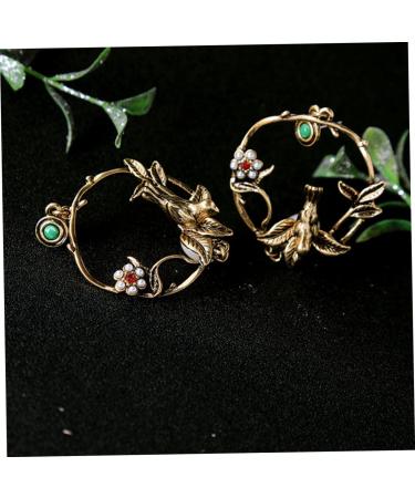PACKOVE Circle Earrings Fashion Earrings Women Earrings Flower Earrings Vintage Accessories - Buy Online on SooperMarket.com