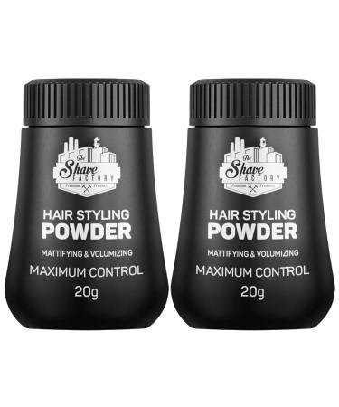 The shave factory volume powder I hair styling powder for men hairstyles i hair powder for long-lasting casual styles i for mat voluminous hair i mattifying volume powder i 2 x 20 g Unpolinated 40 g (1 Pack)
