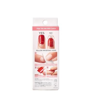 KISS IMPRESS PRESS-ON Manicure One More Chance | Short Quadratic Nails with PureFit Technology | Includes Cleaning Pad Mini File & 30 Artificial Nails - Buy Online on SooperMarket.com