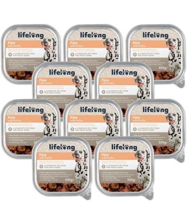 Amazon Brand - Lifelong Dog Food Pat with Poultry 300g Pack of 10 - Buy Online on SooperMarket.com