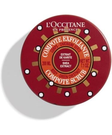 L'OCCITANE Shea Chestnut Compote Scrub 200ml | Enriched with Shea Butter and Chestnut | Gentle Body Scrub for All Skin Types - Buy Online on SooperMarket.com