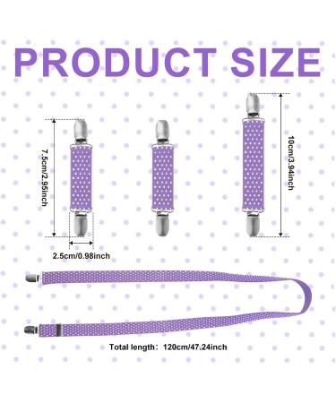 PEUTIER 4pcs Mitten Clips and Hat Clip Elastic Stainless Steel Winter Glove Clips Glove Attachment Clips Mitten Holder String Attachment Straps for Toddlers Kids Adults Purple - Buy Online on SooperMarket.com