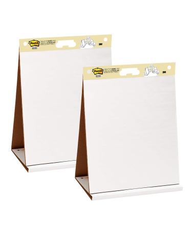 Post-it Super Sticky Portable Tabletop Easel Pad, Great for Virtual Teachers and Students, 20x23 Inches, 20 Sheets,Pad, 2 Pads (563 VAD 2PK)