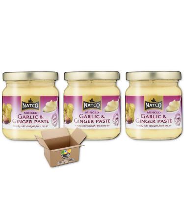 Natco Garlic & Ginger Paste 3x190g Jars Grocery King