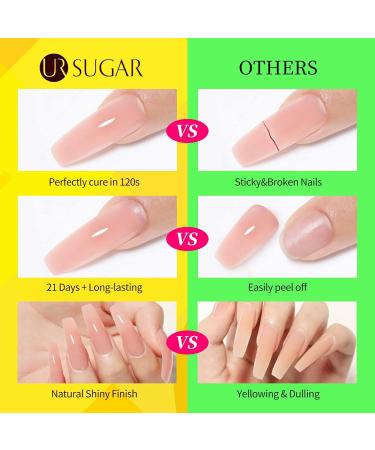 Ur Sugar Polygel Set Neon - 6 Color Nail Extension Gel Tubes | Green & Yellow Builder Gel for Perfect Nails | International Shipping Available - Buy Online on SooperMarket.com