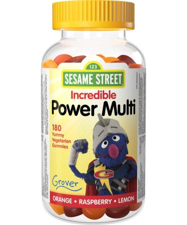 Sesame Street Incredible Power Multi Kids Gummy by Webber Naturals 180 Gummies Daily Multivitamin for Children Age 3 and Up