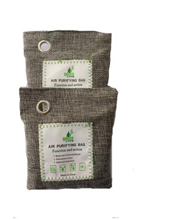 Natural air purification bags set 2x100g air purifier bag bamboo activated carbon freshener smell remover nature fresh air purifier for car apartment bedroom cupboards