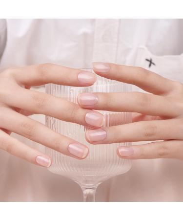 Danni & Toni Half Hardened Gel Nail Films - Transparent Glossy Monochrome Nail Stickers (28 Pack) - Crystal Clear Nail Design Wraps - Buy Online on SooperMarket.com