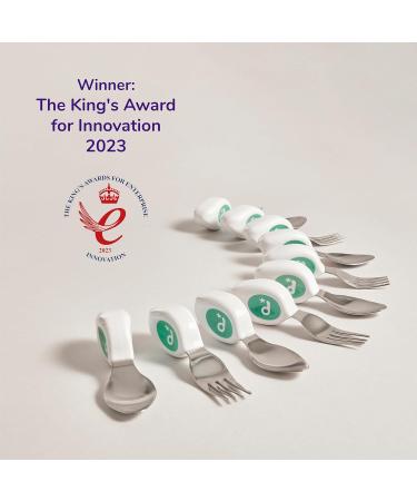 Doddl Toddler Cutlery Set - Self Feeding Spoon and Fork (Magenta) | 12months - Buy Online on SooperMarket.com